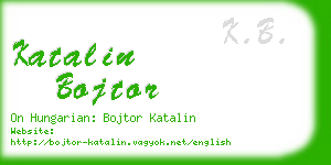 katalin bojtor business card